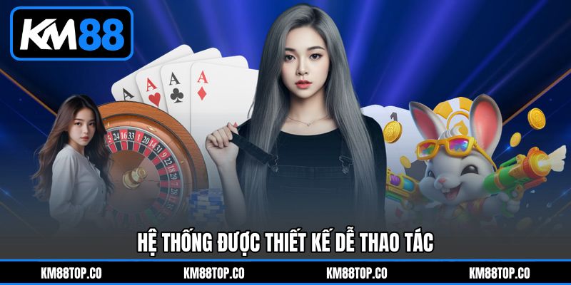 Hệ thống được thiết kế dễ thao tác Hệ thống được thiết kế dễ thao tác
